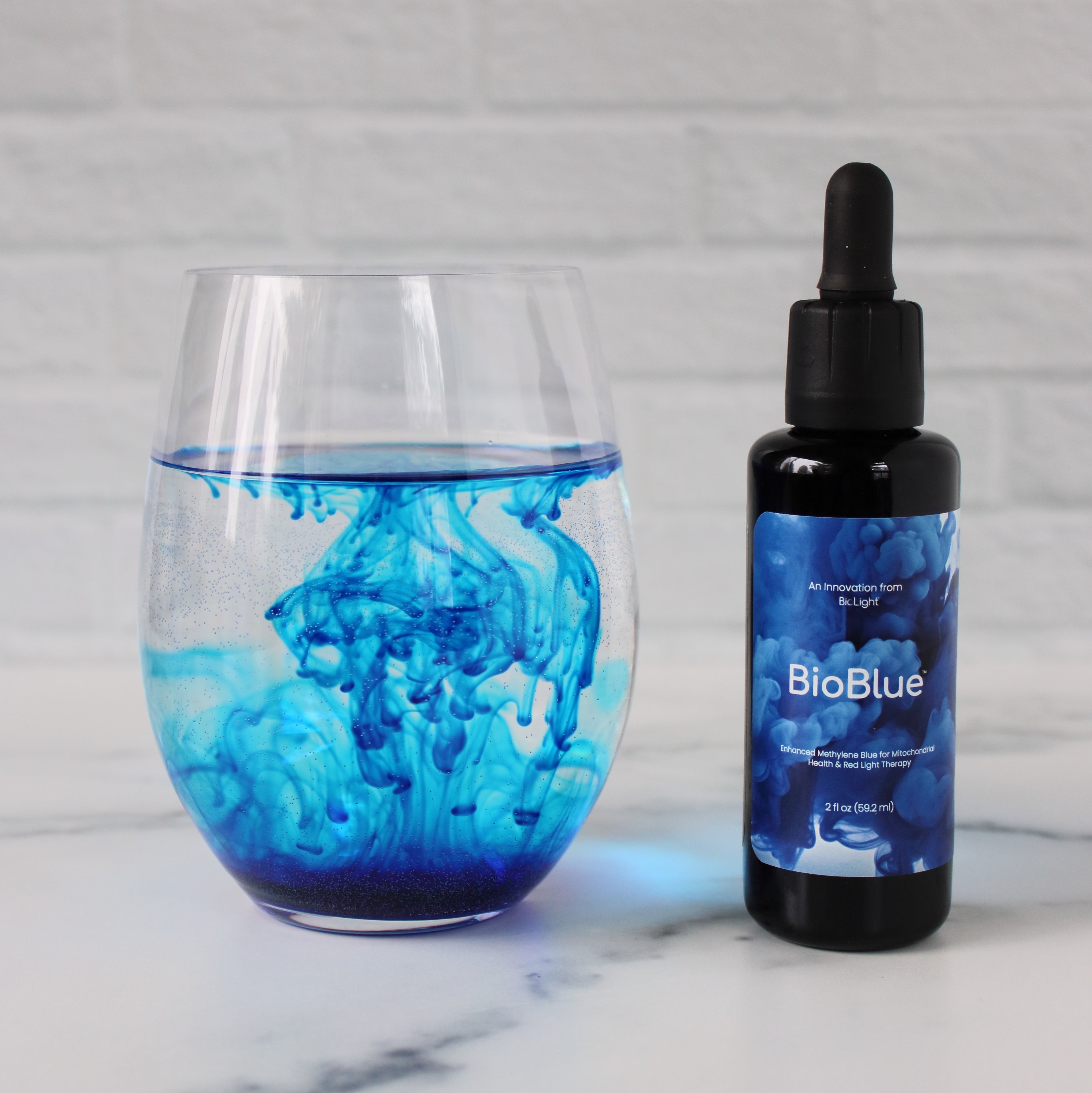 BioBlue: Methylene Blue Supplement - Support Brain Health & Mitochondrial Function | Red Light Therapy Synergist - 1% Solution - USP Grade